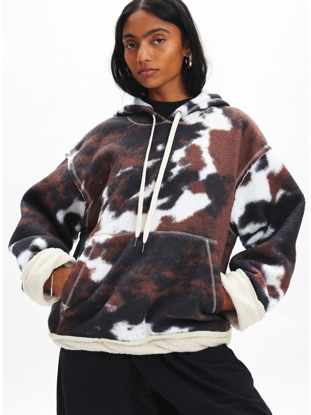 BDG Keaton Oversized Fleece Lined Hoodie Sweatshirt